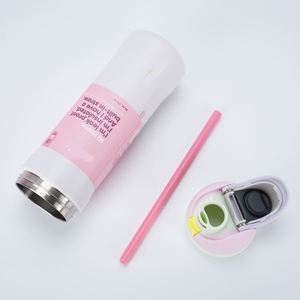 Custom Logo Stainless Steel Vacuum 24oz Eco-Friendly Stocked Modern Diamond Design Fitness Sports Thermos Handle <b>Straw</b> 12-24 - Product Image 4