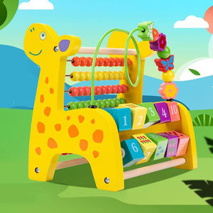 2025 Hot nhà máy tùy chỉnh 6 trong 1 bằng gỗ Bàn tính Montessori đồ chơi hạt Mê Cung chàng trai cô gái nóng bán trong tiếng Anh cho trẻ mới biết đi - Product Image 2