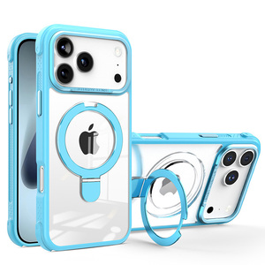 Funda de teléfono con soporte de anillo magnético a prueba de golpes transparente para <span class=keywords><strong>iPhone</strong></span> 17 Pro Max - Product Image 5