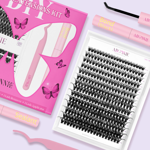 Abonnie 20D 30D 50D Precortado Segmentado Cluster DIY Lash Matte Black Vegan Silk Cluster Lashes Kit <span class=keywords><strong>Soft</strong></span> Lash Clusters - Product Image 2
