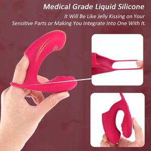 Juguete Sexual Vibrador de Dedos 2 en 1 con Control por Aplicación, Vibrador de Dedos para Punto G y Clítoris con Estimulador de Clítoris en Forma de Rosa para Mujer - Product Image 5