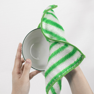 Serviette en microfibre double face épaisse pour la cuisine Fournitures de nettoyage en bambou Produits de nettoyage polyvalents en bambou - Product Image 6