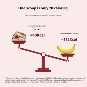 Dream From Afar Tahaer River Daxinganling Wilde Cranberry-Marmelade Großes Fruchtpüree Ohne Zuckerzusatz 130g Flasche - Product Image 4