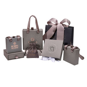 Милая бумажная маленькая коробка с выдвижным ящиком, кольцо, серьги, ожерелье, браслет, подарочные коробки для ювелирных изделий с ручкой - Product Image 5