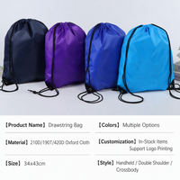 Großhandel Promotion Custom Logo Sporttasche Wasserdichte Polyester Nylon Sport Kordel zug Einkaufstasche