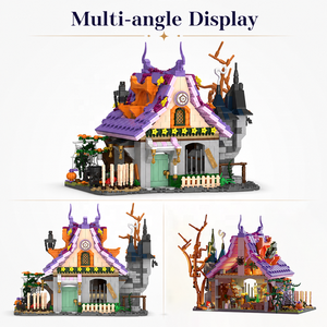 Set de Bloques de Construcción Cabaña del <span class=keywords><strong>Mago</strong></span>/<span class=keywords><strong>Casa</strong></span> de Brujas, Arquitectura de Calle de Terror para Halloween, Ladrillos de Juguete para Armar, Regalo para Niños - Product Image 4