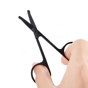 Mini Acero inoxidable curvado redondo aseo pequeño corte de cejas punta redonda maquillaje belleza nariz pelo cejas tijeras - Product Image 3