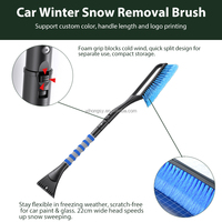 Nuevo cepillo para limpiar neumáticos de coche, raspador de hielo para quitar nieve, diseño desmontable 2 en 1, cerdas de PP resistentes al frío, para todos los vehículos en invierno