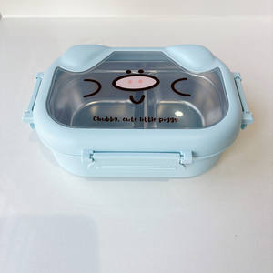 กล่องข้าวสแตนเลสลายการ์ตูนน่ารักพร้อมฝาปิดสำหรับพนักงานออฟฟิศนักเรียนความจุขนาดใหญ่กล่องอาหารกลางวันเบนโตะ - Product Image 5