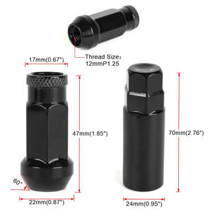 Écrou de roue pour modification automobile, écrou de <span class=keywords><strong>pneu</strong></span> hexagonal externe MUTEKI Invincible, modè<span class=keywords><strong>le</strong></span> de course léger LN031 - Product Image 3
