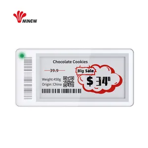 MINEW-Pantalla de tinta electrónica de 2,9 pulgadas con Wifi, sistema de etiquetado electrónico, tienda <span class=keywords><strong>E</strong></span> Paper Edge, etiqueta de papel electrónico - Product Image 5
