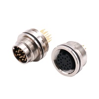 Conector Circular Impermeable IP67 M16 Macho Hembra de 19 Pines para Montaje en Placa PCB