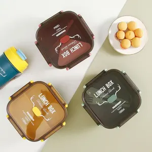 Custom 1000ml 500ml Bento Box Water Cup <b>Set</b> Plastic <b>Lunch</b> Box sealed Strong Children Adult Available - Product Image 2