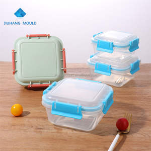 Fiambrera Bento de plástico a prueba de fugas de 780ml, fiambrera escolar para niños, caja de sándwich con 4 cerraduras laterales - Product Image 5