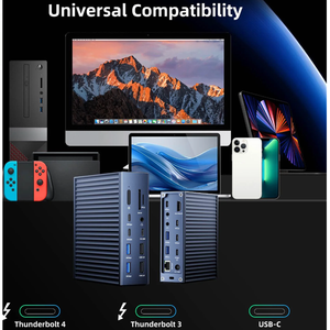 Base de Conexión USB-C de Aleación de Aluminio Acasis de 21 Puertos y 40 Gbps <span class=keywords><strong>Thunderbolt</strong></span> 4 - Product Image 3