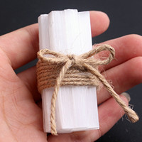 Vente en gros de pierres naturelles, plaques de sélénite blanche, bâtonnets, ensemble de cristaux bruts pour cadeau, méditation
