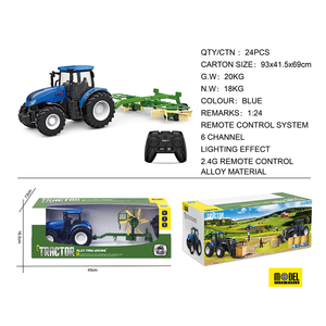 Modelo a escala 2,4 de 6 canales para niños, rastrillo de césped con función de aleación, juguete de simulación de Tractor RC - Product Image 4