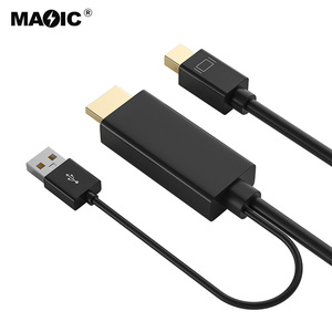 <span class=keywords><strong>Cable</strong></span> de Audio y Video <span class=keywords><strong>USB</strong></span> <span class=keywords><strong>HDMI</strong></span> <span class=keywords><strong>a</strong></span> <span class=keywords><strong>Mini</strong></span> DP 2 en 1 de Alta Calidad, 4K 60Hz, para HDTV - Product Image 4