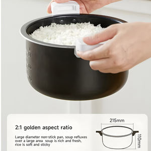 Olla <span class=keywords><strong>Arrocera</strong></span> de Alta Calidad de 3L, Multicocina de 500W, Olla <span class=keywords><strong>Arrocera</strong></span> Eléctrica, Olla de Cocción Lenta para Cocinar en Casa. - Product Image 6