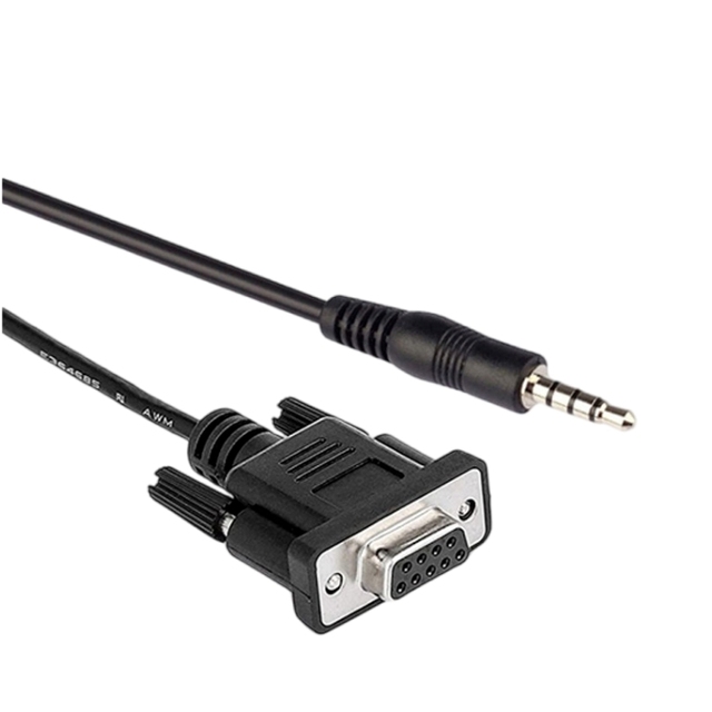 TRRS 3.5MM Stereo Male to DB9 Female RS232 Serial Signal Cable with D-Sub Connectors