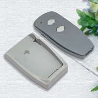 Control Remoto para Puerta de Garaje Scimagic de 433MHz, 2 Botones, Carcasa Gris con Soporte de Pared, Transmisor para Abrir Puertas