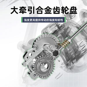 Carrete de Pesca Giratorio JQWBJHASI117 con Cuerpo Metálico para Pesca en Agua Salada y Dulce, Compatible con Señuelos Artificiales - Product Image 3