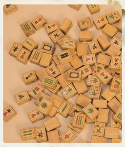 Golden Sandalwood American Mahjong Set, Real Stock <b>Photos</b>, Fast Shipping - Product Image 2