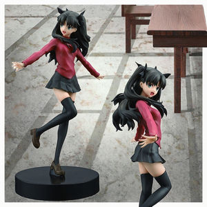 Anime japonés <span class=keywords><strong>Fate</strong></span>/<span class=keywords><strong>stay</strong></span> <span class=keywords><strong>Night</strong></span> ODM figura de acción uniforme escolar Tohsaka Rin PVC modelo de juguete para niños colección paisaje militar - Product Image 3