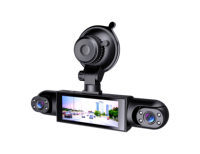 Caméra embarquée HD 360 degrés avec écran IPS et vision nocturne, enregistrement vidéo pour véhicule, caméra vidéo pour voiture, mémoire média