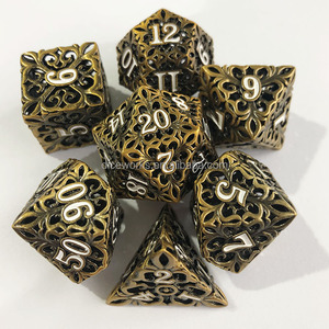Bán Buôn 7Pcs Dnd Ma Thuật Mắt Đa Diện Xúc Xắc Thiết Lập Đồng Vật Liệu Kim Loại Dnd Trò Chơi Hội Đồng Quản Trị Ma Thuật Lừa - Product Image 4