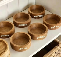 Bol à bougie et à pâte en bois rustique fait main, forme ronde, pour la décoration intérieure et la fabrication de bougies