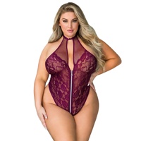 लगाम जिपर टेडी Bodysuit थोक पुष्प फीता प्लस आकार सेक्सी नीचे पहनने के कपड़ा 4XL 5XL 6XL 7XL अतिरिक्त बड़े आकार परिपक्व अधोवस्त्र महिलाओं