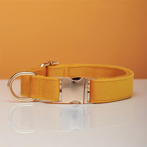 Collar de perro de terciopelo suave y cómodo de lujo al mejor precio, collares de perro personalizados con grabado láser grueso - Product Image 3