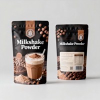 Sachet Mylar mat personnalisé imprimé de 1 kg, 2 kg, 5 kg avec fermeture éclair, faible MOQ, pour l'emballage de poudre de milk-shake