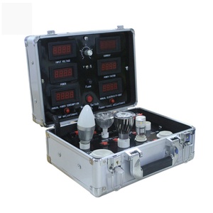 Portable LED <b>Suitcase</b> LED Test Kit LED Bulb Demo Case with Pulleys and Telescoping Rod - Product Image 1