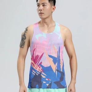 Chaleco de Maratón Personalizado con Sublimación, Sin Costuras, para Correr, Sin Mangas, para Hombre - Product Image 1