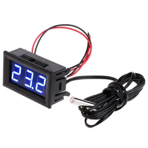 Digital LED 50~110C Thermometer DC5-12V Car Temperature Panel Meter Gauge Lot Red Green Blue