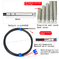 Capteur de température ultra basse température Pt100/1000 en platine pour azote liquide et glace sèche -200°C IP68 étanche OEM/ODM