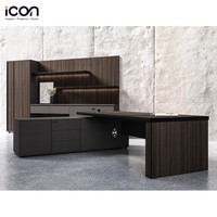 Scrivania Workstation per 4 Persone, Tavolo Direzionale in Legno MFC per Progetti Commerciali e Studi