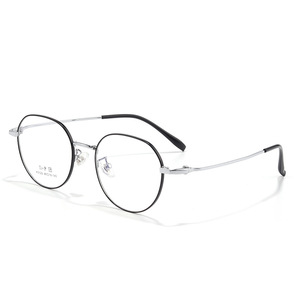 Montures de lunettes ultra-légères en titane, rondes, unisexe, largeur de monture moyenne 3122, verres en résine, pont nasal standard, origine Danyang - Product Image 2