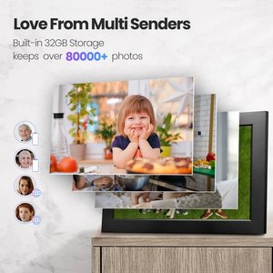 กรอบรูปดิจิตอล WiFi พร้อมหน้าจอสัมผัส IPS ความจุ 32G แชร์รูปภาพและวิดีโอผ่านแอป Uhale ฟรี - Product Image 5