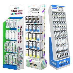 מתקן תצוגה לדלפק מסוג PDQ עם ווים מותאמים אישית, עשוי PVC, קרטון, לוח תצוגה עם יתדות, מתאים לאביזרי טלפון. - Product Image 3