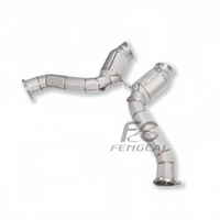 Knalpot Downpipe Anti Panas dari Baja Tahan Karat untuk Porsche Cayenne 958 3.0T 3.6T 2014-2017 Upgrade Performa Mobil Balap