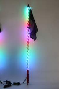 WD WHIP Neue tanzende Farbe 5ft LED Peitsche Rot Schnell verschluss basis für <span class=keywords><strong>Polaris</strong></span> <span class=keywords><strong>RZR</strong></span> UTV ATV Fernbedienung App IP67 Wasserdicht - Product Image 3