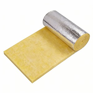 Rouleau de laine de verre en aluminium de 50 mm, insonorisation ignifuge, isolation thermique, pour murs, toitures et conduits CVC - Product Image 1