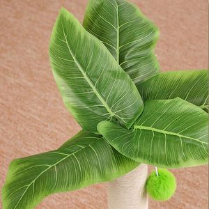 Kinghon Poste Rascador para Gatos de Cuerda de Sisal, Árbol de Escalada con Hojas, Mueble de Interior, Suministros de Entrenamiento, Árbol para Gatos - Product Image 3