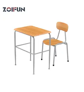 ZOOFUN scholar系列便携式学生椅桌椅套装教室课桌椅和木制学校教师家具
