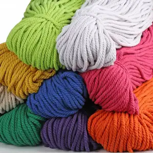 wholesale 2mm multi-color twisted cotton rope