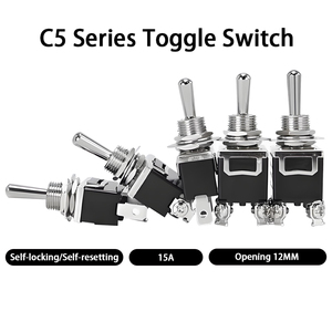 Cntd C5-B thu nhỏ chuyển đổi chuyển đổi SPST 2/<span class=keywords><strong>3</strong></span>/4/6 Pin vít thiết bị đầu cuối tự khóa momentary Joystick chuyển 15A 250V 12 mét gắn kết - Product Image 6