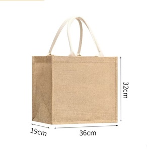 Tùy chỉnh đay Cotton Linen Tote túi-tự nhiên thân thiện với môi Túi mua sắm-bán buôn - Product Image 3